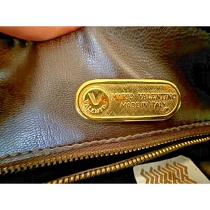 Valentino Purse Women VINTAGE Crossbody Monogram Quiet Luxury Handbag Made Italy image 8