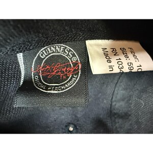 Vintage Guinness Draught Hat Black Red Adjustable Irish Beer Embroidered image 7