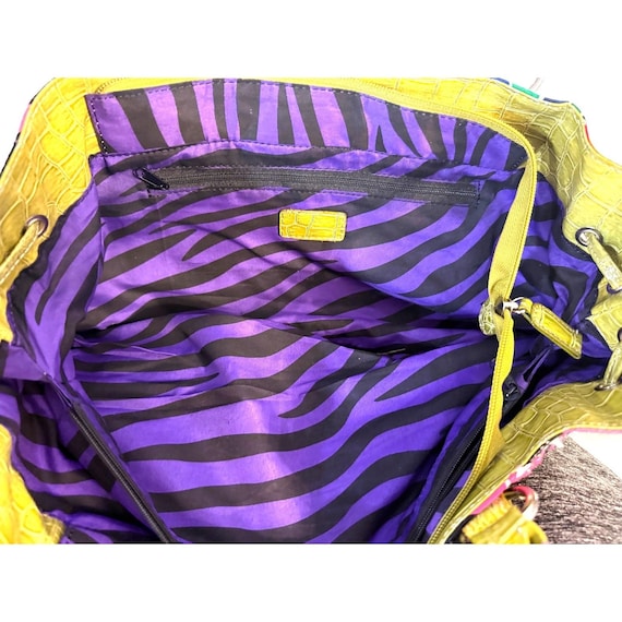 Y2K Multicolor Patchwork Purse Rhinestone Buckle … - image 5