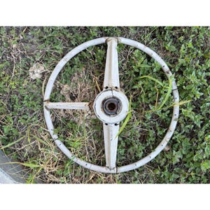 Vintage 1940-/50-tals 3-ekrad ratt metallkärna Rat Rod Hot Rod klassisk bil