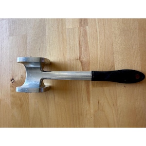 Vintage Meat Tenderizer Mallet Hammer Aluminum Dual Side Textured MCM Kitchen