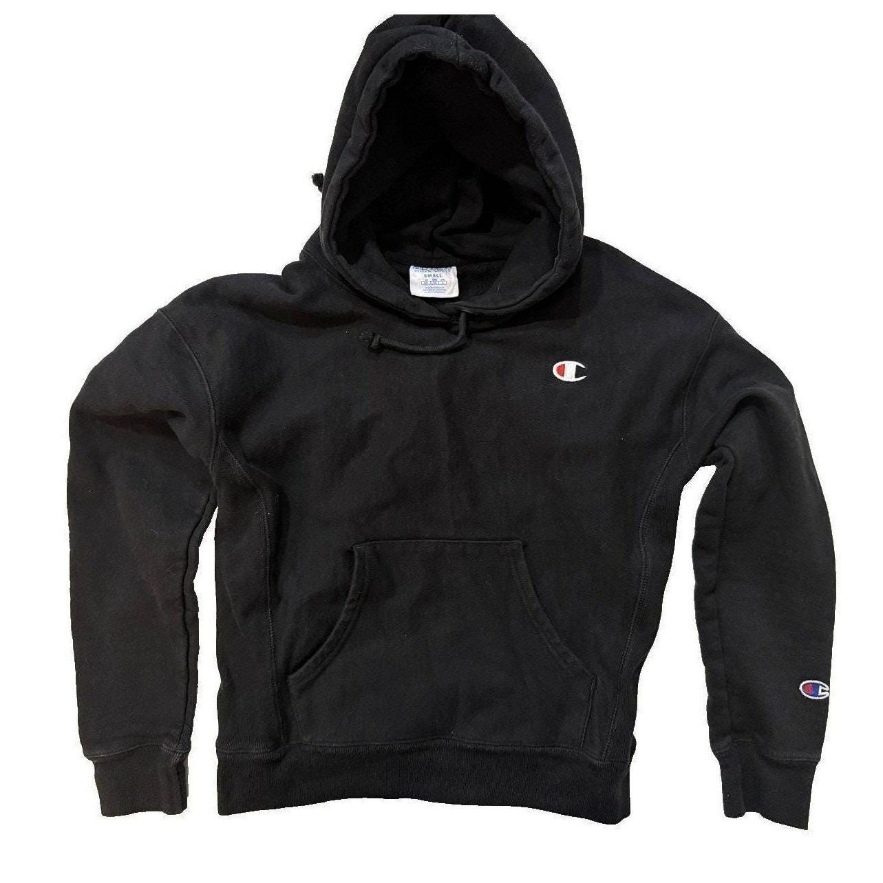 Vintage 90s Champion Reverse Weave Hoodie Men Small Black