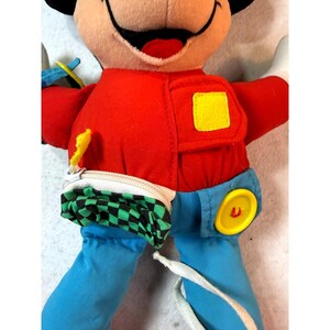 Vintage Disney Mickey Mouse Dress Up Learning Plush Activity Edu Toy 1990s image 3