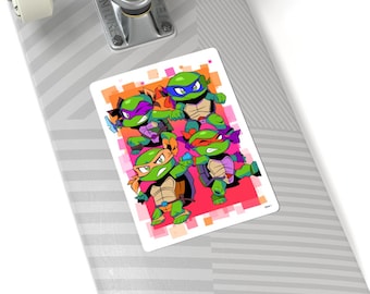 Cartoon Teenage Mutant Ninja Turtle Stickers | Colorful Ninja Turtles Design