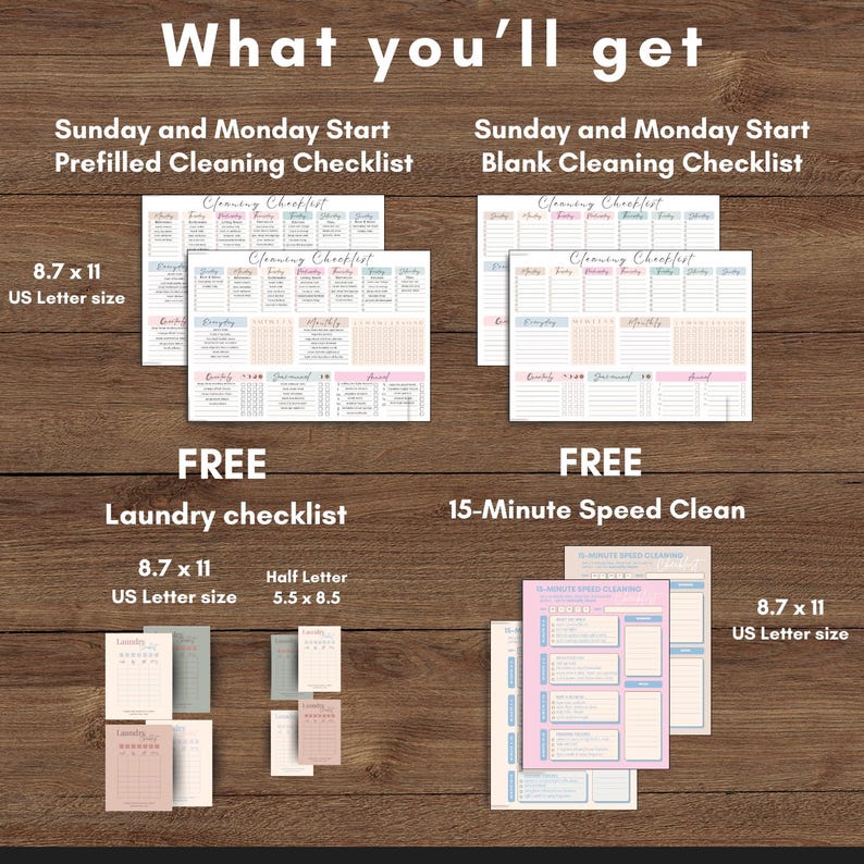 Minimalistische Reinigung Checkliste, ADHD freundliche Ordnung zu Hause (Digitaler Download, PDF) Bild 10
