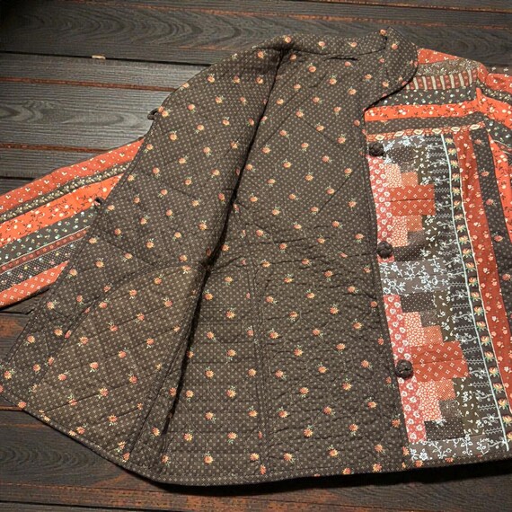 Handmade Quilted Folk Art Jacket – Patchwork Prai… - image 4
