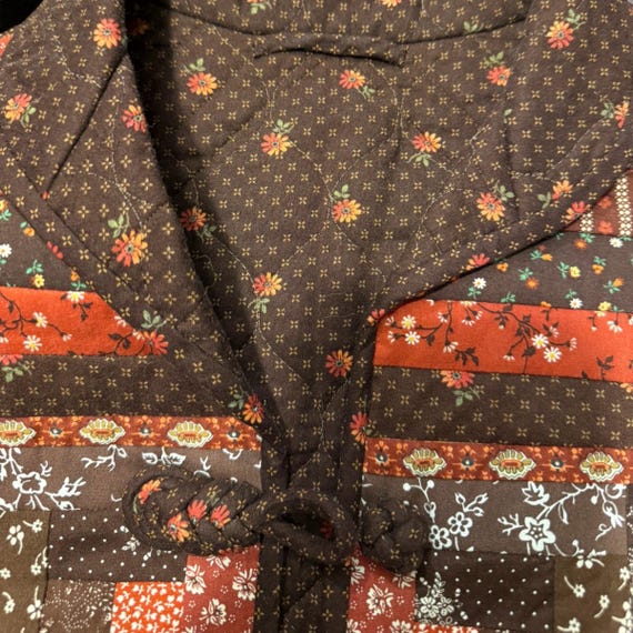 Handmade Quilted Folk Art Jacket – Patchwork Prai… - image 6