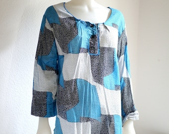 Breathy summer shirt, women's oversized long blouse