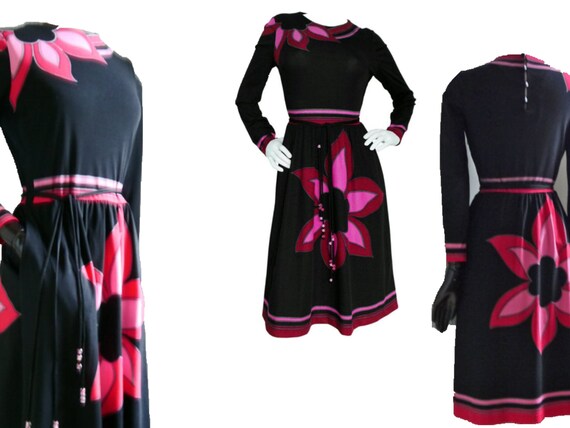 Vintage LOUIS FÉRAUD Paris DRESS, 1970s designer d