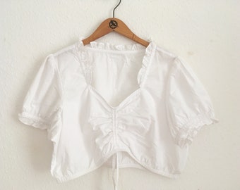 Austrian crop top, white, size L, DE48