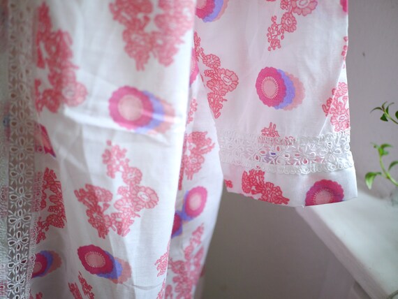60s shirt dress / colourful floral pastel vintage… - image 9