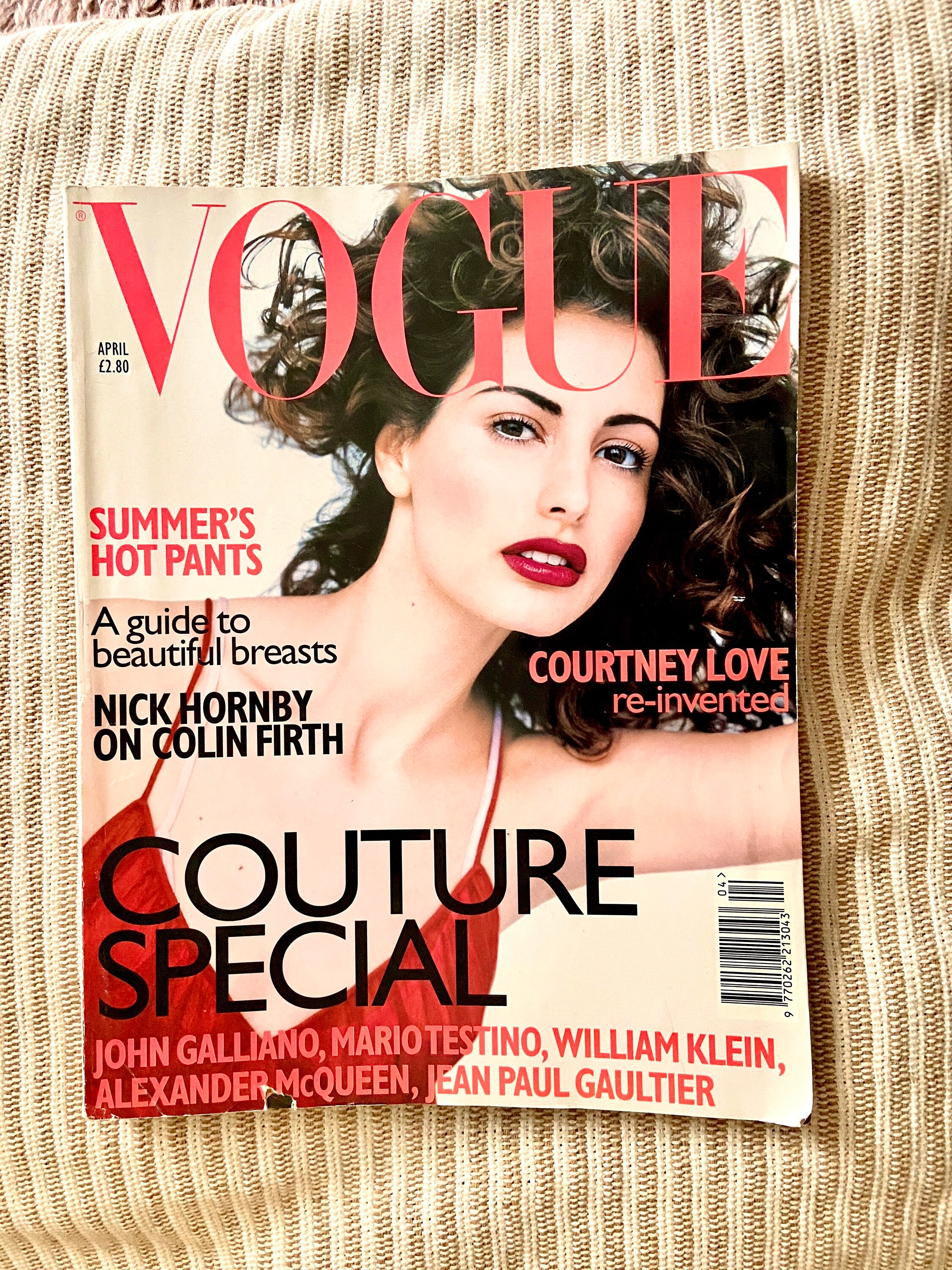 Vintage Vogue Magazine, April 1997 UK Edition, Courtney Love