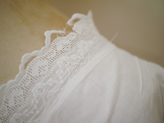 French Edwardian cotton lace dress /Antique white… - image 8