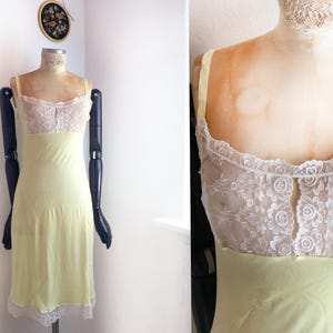pale yellow slip dress