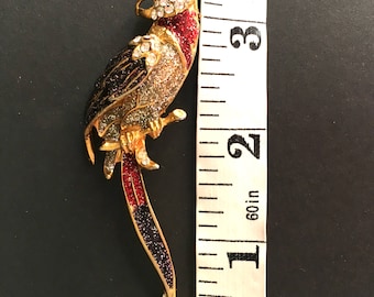 Easya Strass Moda Uccello Spilla Signore Pappagallo Spilla Gioielli Di Lusso Stile Vintage Accessori Per Abi Da Festa Di Alta Qualà - Foto 3