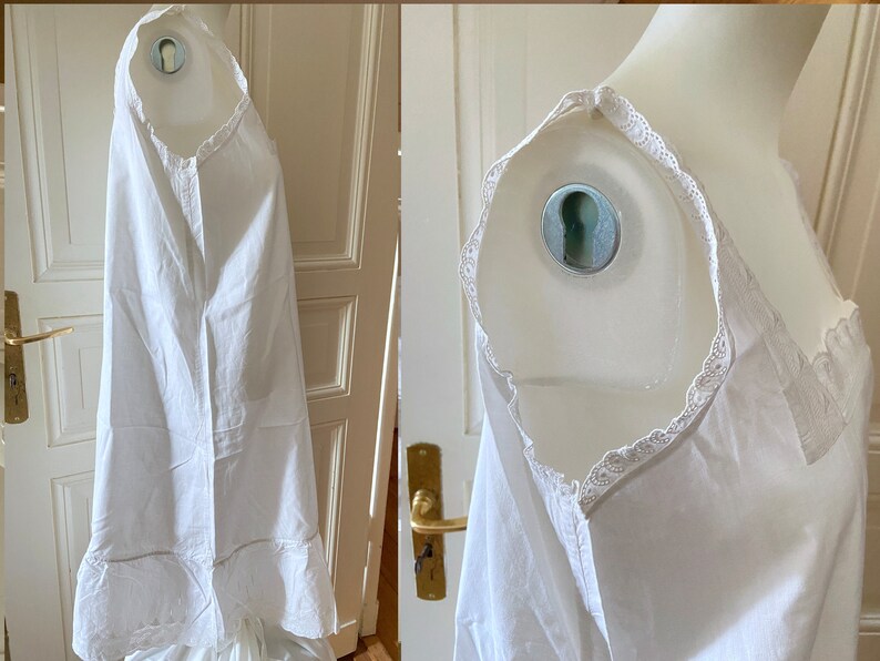 Antique Cotton Night DRESS/ Victorian Boho Shift - The Jasmine Dress image 5