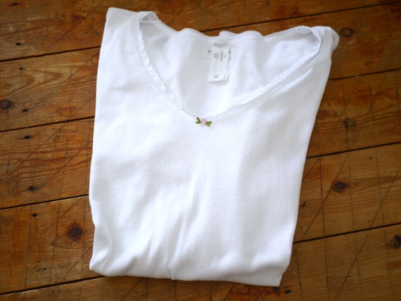Vintage White Pointelle Undershirt | Basic French