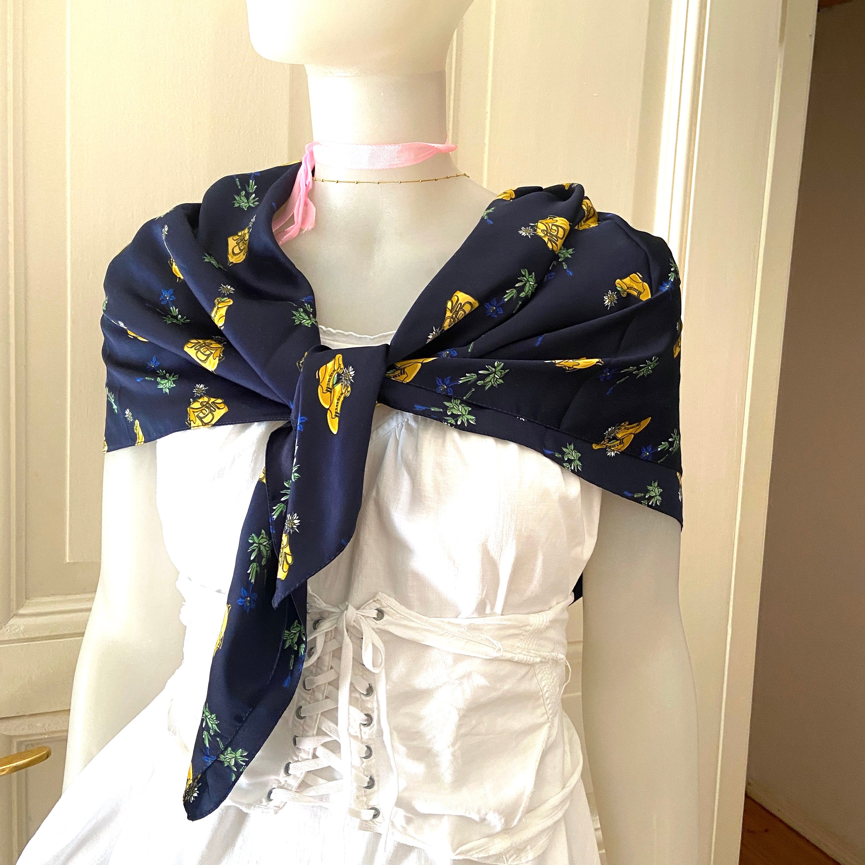 Bavarian Neckerchief Blue Pattern Bavarian Neckerchief Blue Pattern