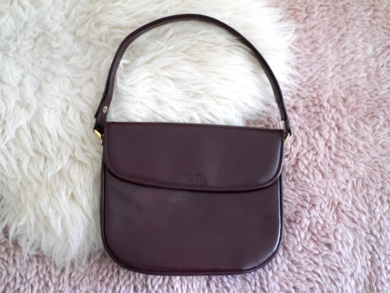 Leather Bag / oxblood leather shoulder bag, women'
