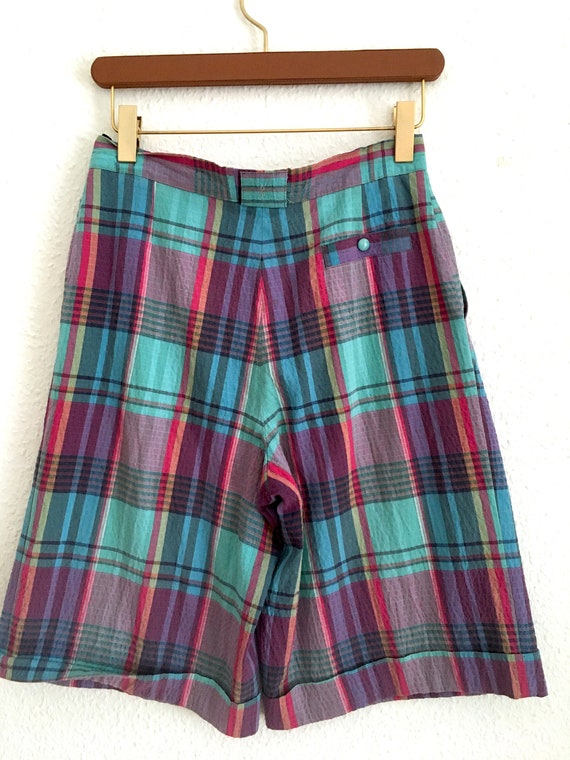 80s bermuda shorts / high waist palazzo short pan… - image 2