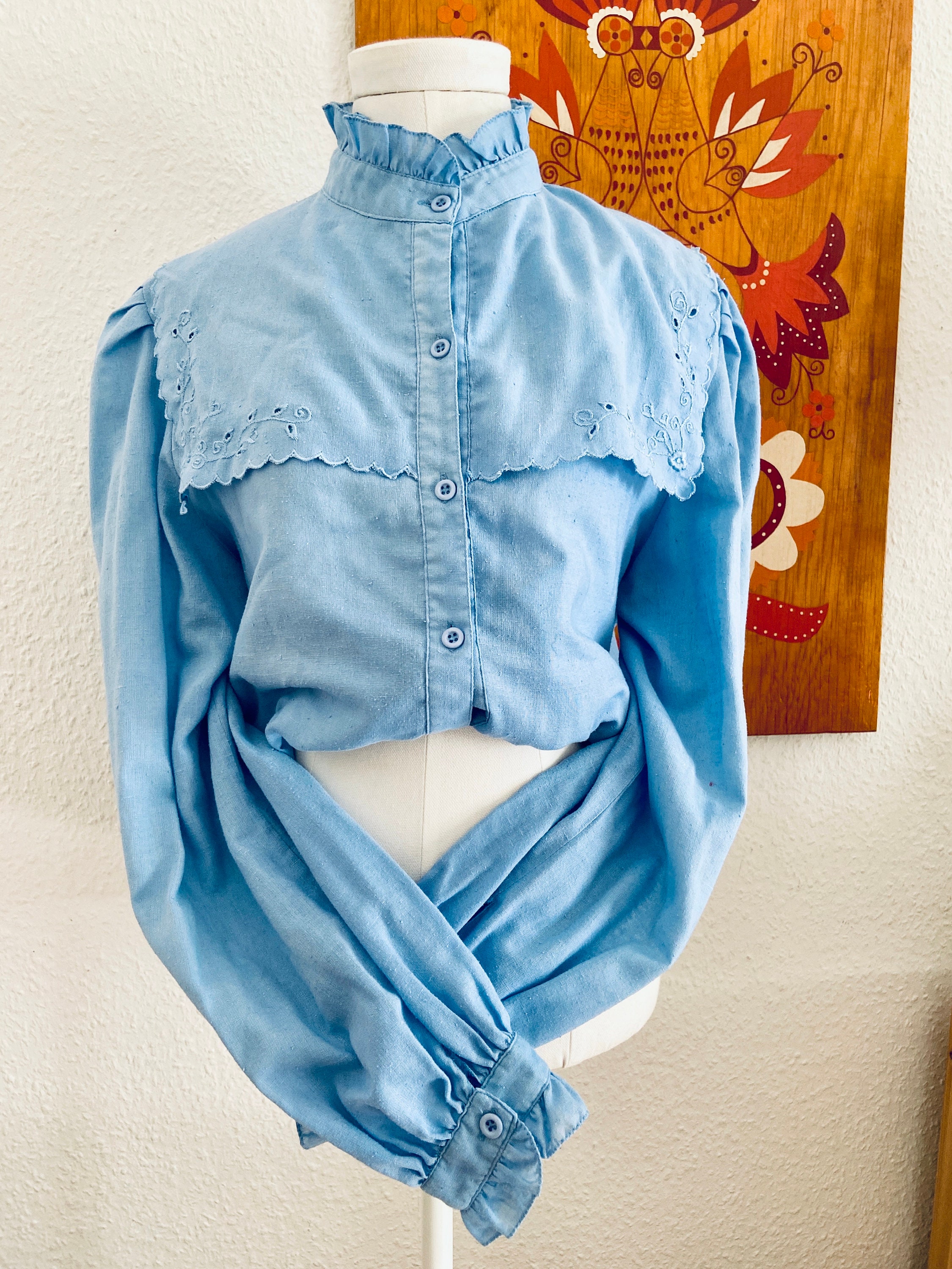 CEST NOUS: Washed Denim Puff Sleeve Top - その他