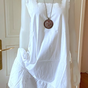 Antique Cotton Night DRESS/ Victorian Boho Shift - The Jasmine Dress image 2