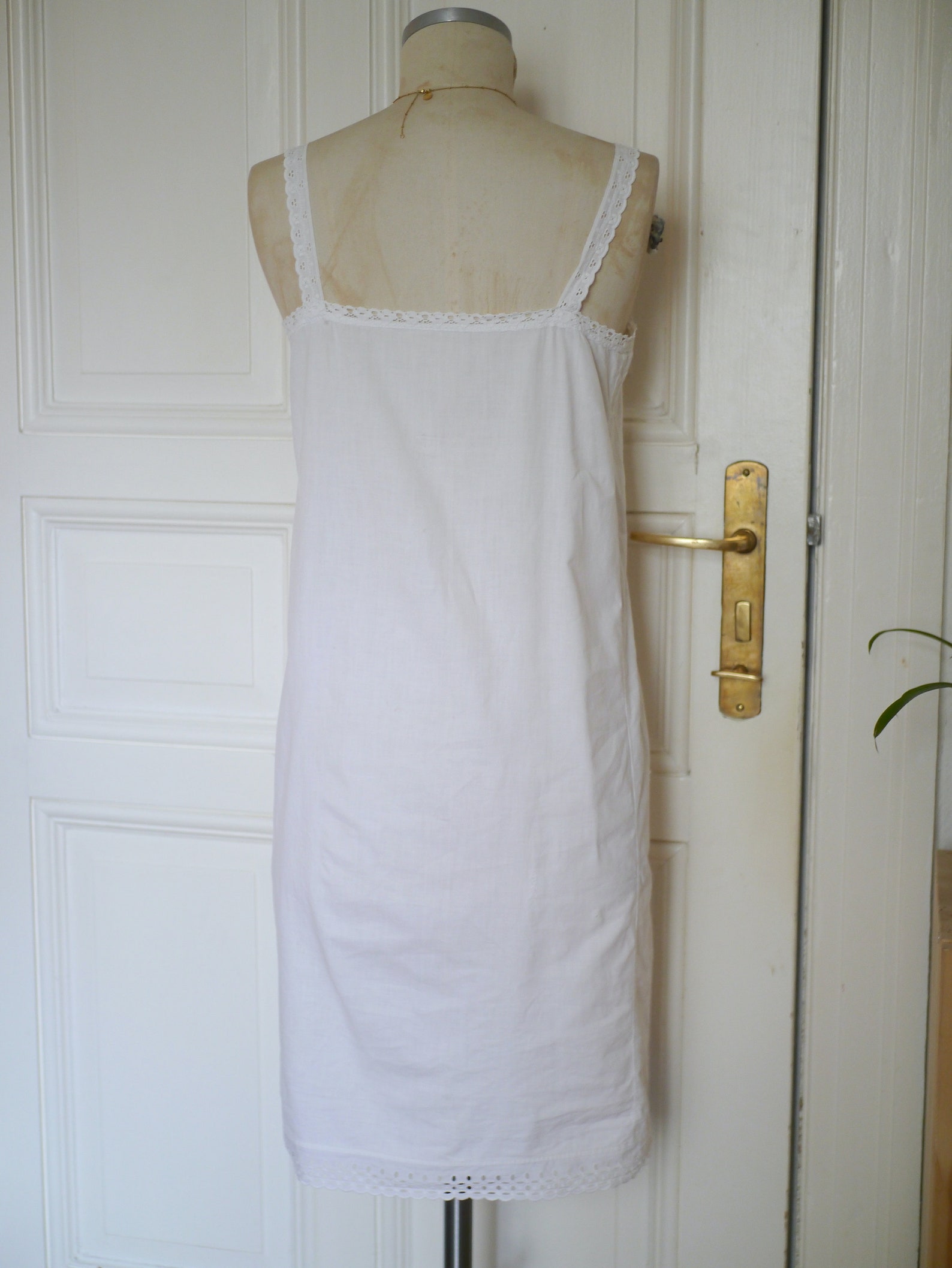 Antikes weißes Baumwollkleid mit Häkelspitze / Boho | Etsy