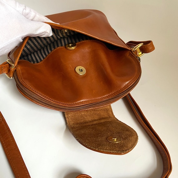 Women's Vintage Bag, Leather Cross shoulder handb… - image 9