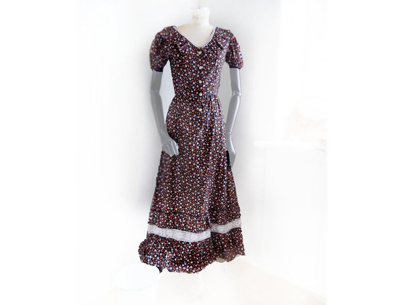 1x Sommer Frauen Maxi Kleid Bohemian Floral Retro Hippie Druck langes Kleid PDH