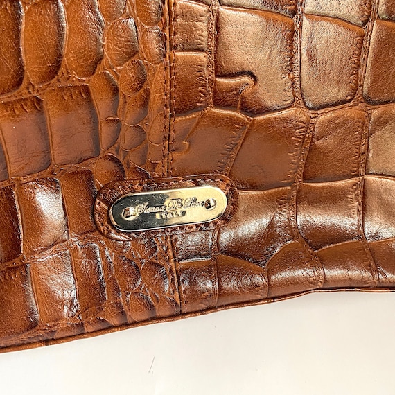 Women's Vintage Bag, Crock Cognac Leather Cross s… - image 6