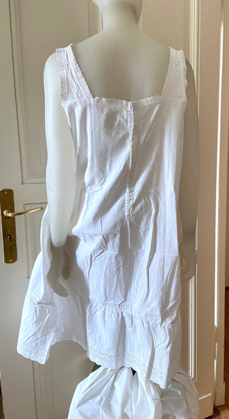 Antique Cotton Night DRESS/ Victorian Boho Shift - The Jasmine Dress image 3
