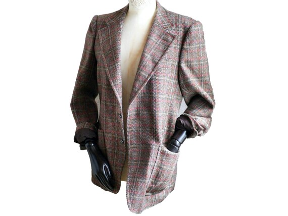 Vintage BLAZER checkered, wool plaid men's women's