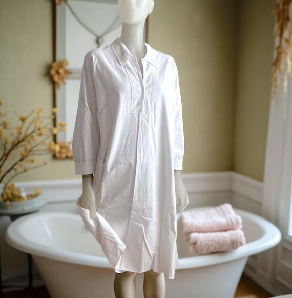 long cotton shift dress Sleeveless Woven Cotton Shift Dress with Pockets, Size L, Pink, Misses