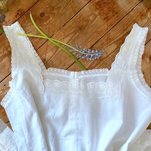 Antique Cotton Night DRESS/ Victorian Boho Shift - The Jasmine Dress image 6