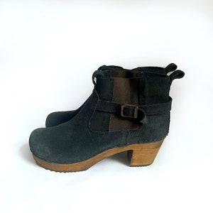 Sanita Ankle Boots Clogs, blue suede, DE 38 UK5