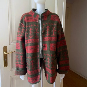 Boho outdoor knit  jacket - Austrian wool cardigan