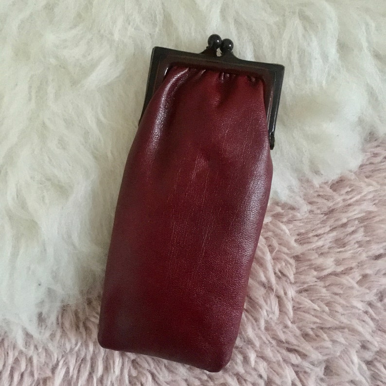 70er Brillenetui, True Vintage, Horn umrandet weiches Etui für Brillen image 4