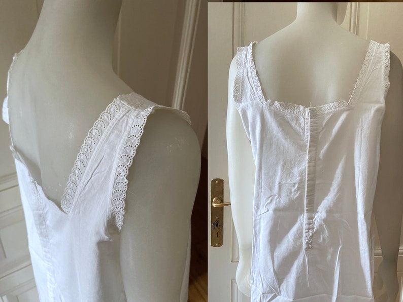 Antique Cotton Night DRESS/ Victorian Boho Shift - The Jasmine Dress image 4