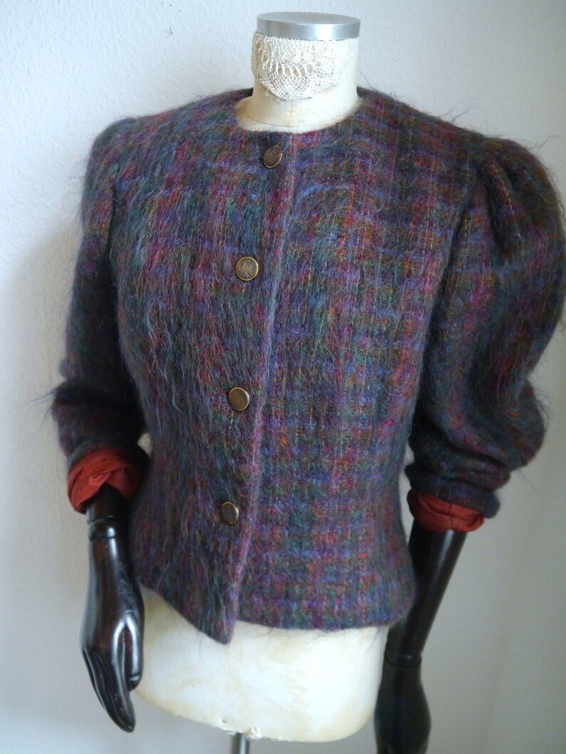 medium 80s Mohair Blazer women/'s vintage jacket
