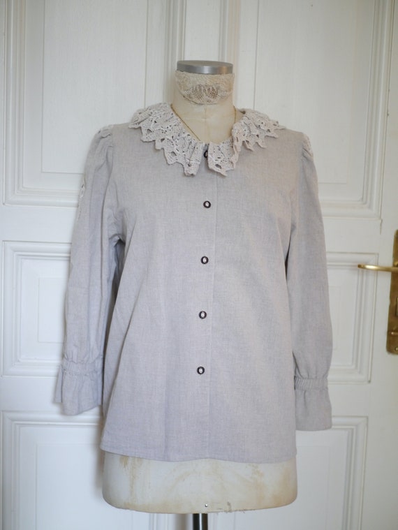 Bella donna cotton folk blouse - short sleeve main image 1