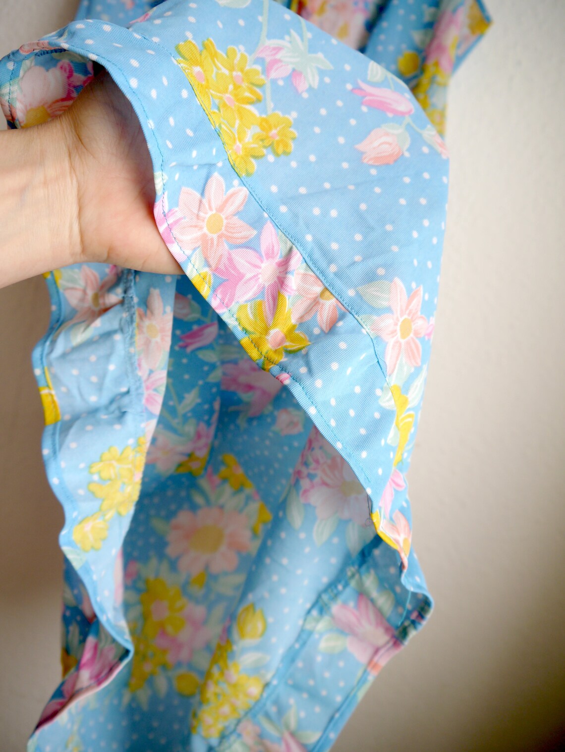 60s Blue Floral Baby Doll SLIP DRESS Vintage Lightweight Etsy