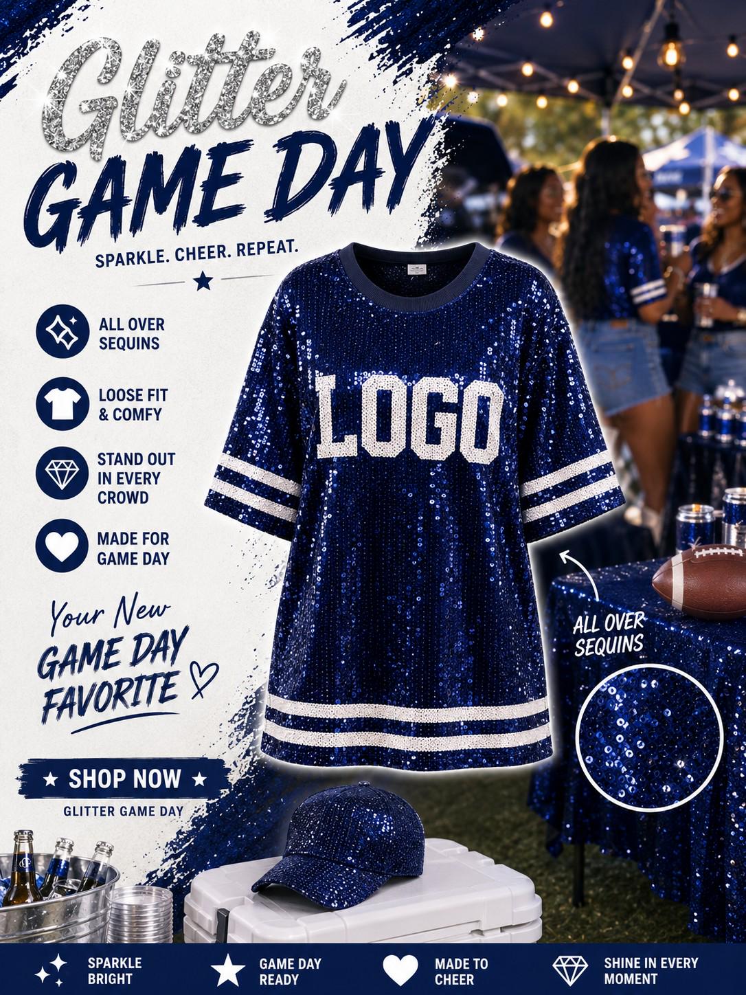 dallas cowboys sequin jersey dress cérémonie