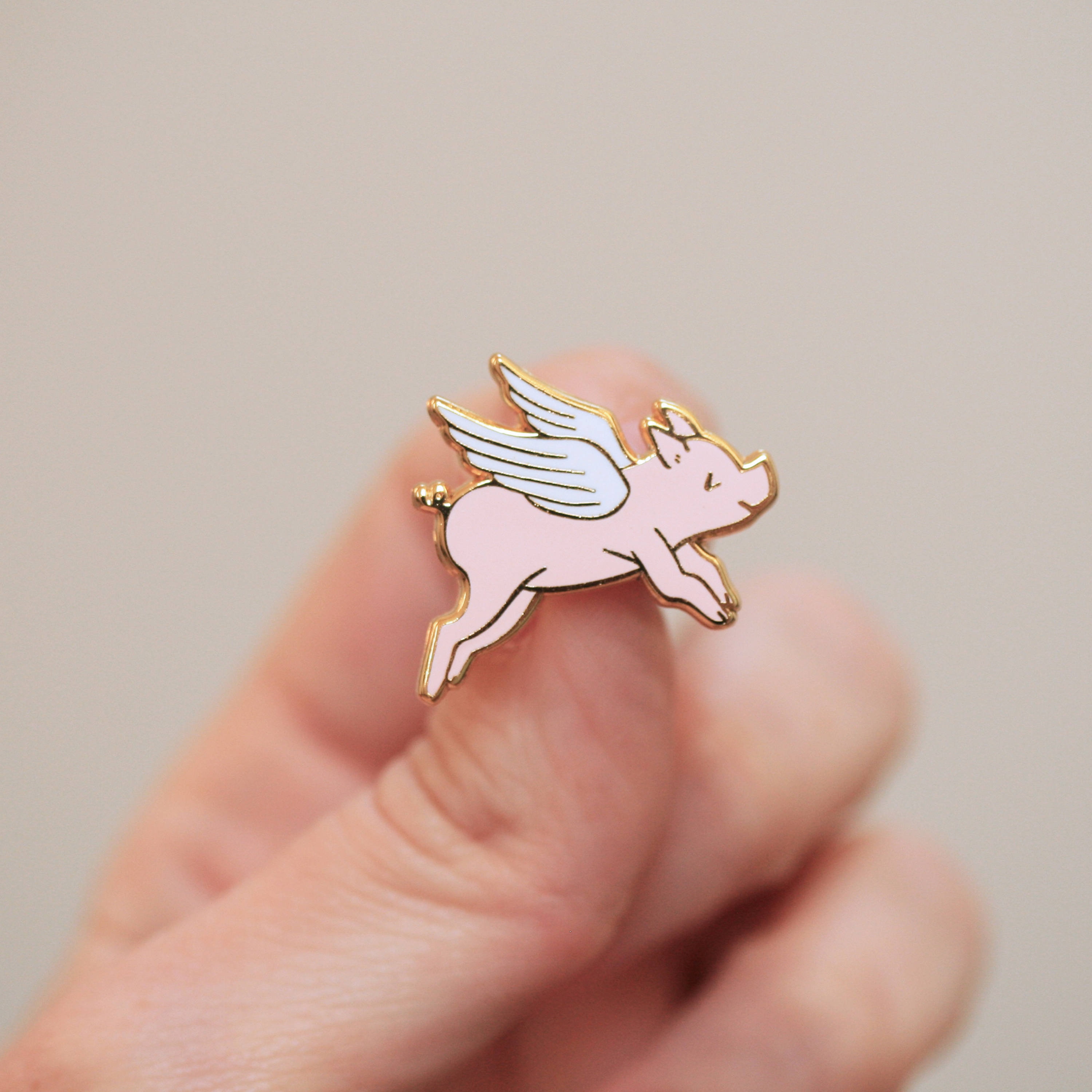 FLYING PIG Enamel Pin, pig pin, "When Pigs Fly"