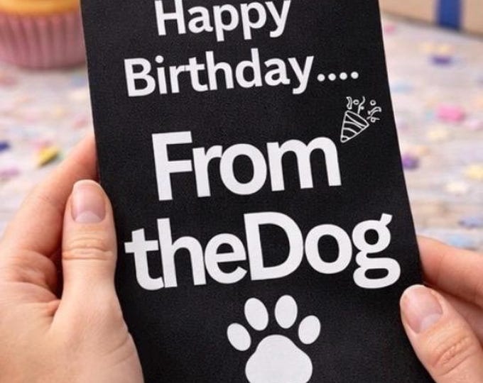 Featured listing image: From the Dog Birthday Card