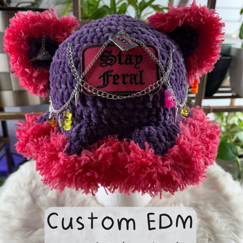 Custom Rave Hats Custom Crochet Rave Hats - Etsy