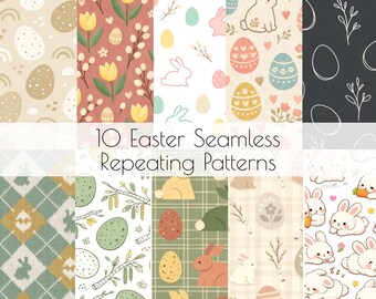 Sömlösa upprepande påskmönster | Olika stilar