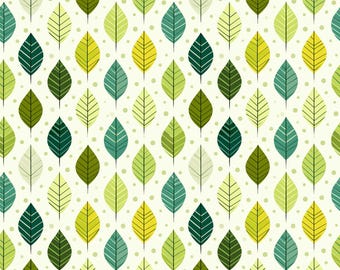 Grönt blad sömlöst mönster digital design