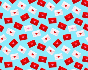 Alla hjärtans dag-kuvert sömlösa mönster digitaltryck