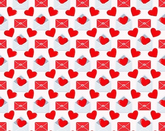 Alla hjärtans dag kuvert sömlöst mönster digital design