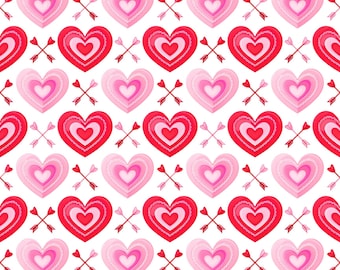 Hjärtan sömlöst mönster digital design